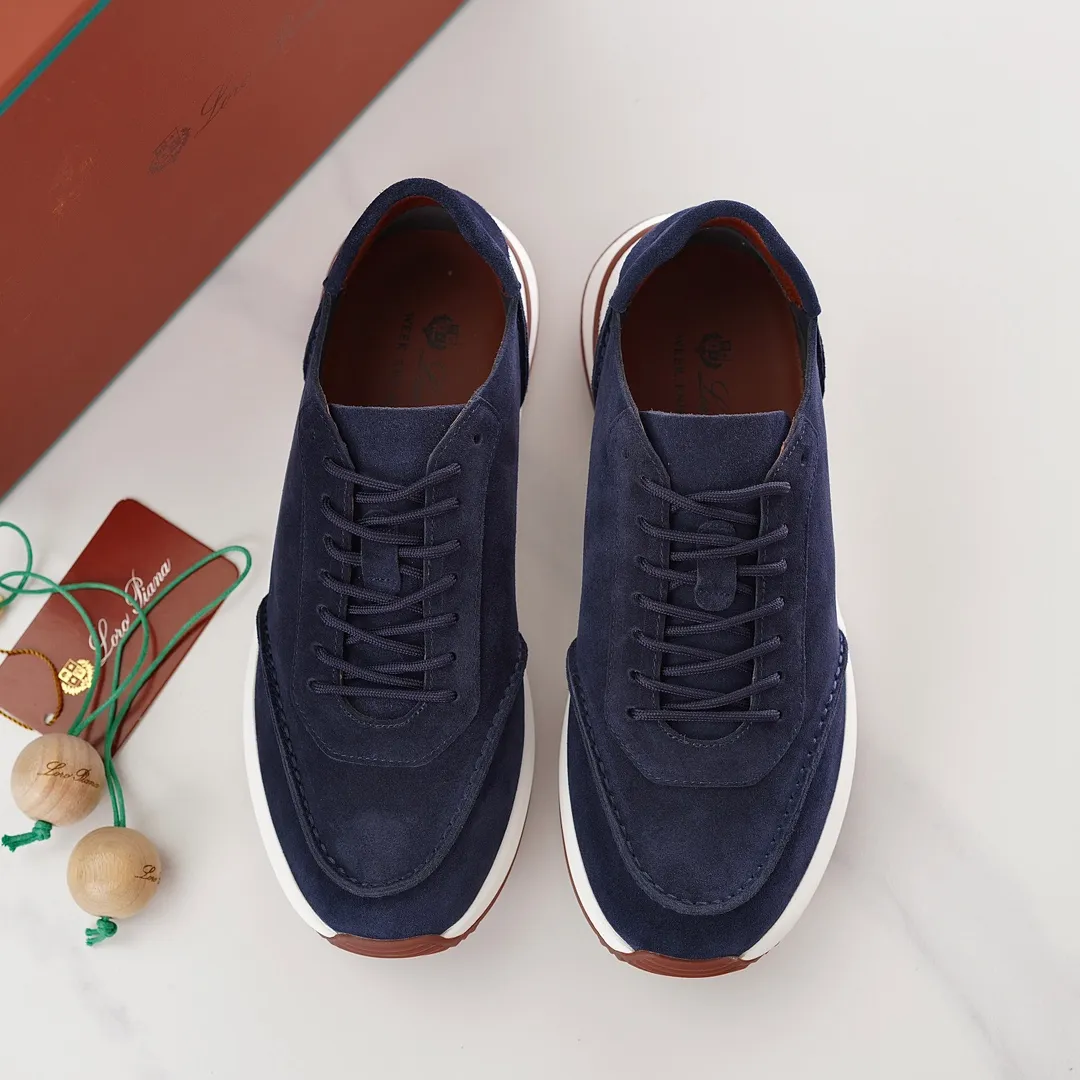 Factory price: 480💰 loro men's shoes💰iana/L men's shoes💰 Size: 38-45, customized 45 non-returnable Materials: The upper is made of elastic cloth for routing. Anti-fleece fabric is wrapped on the front and back to ensure stability. The back is equipped with a cushion to improve wearing comfort. Breathable mesh shoes. Elastic cloth inner𥚃 latex mesh insole. Sole I Men's Shoes💰Foam Combination T Men's Shoes💰U Outsole